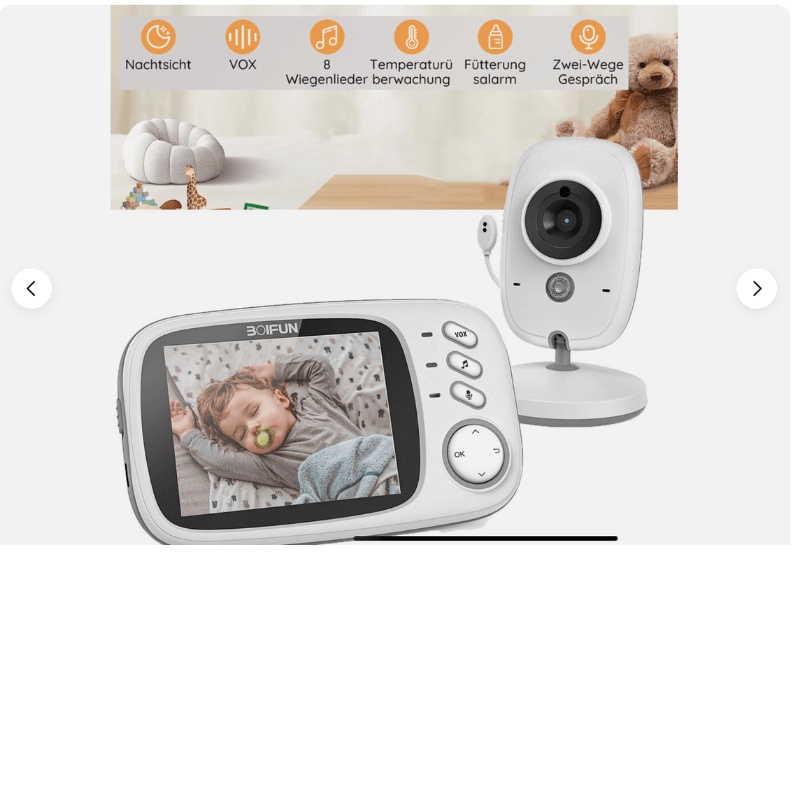 Baby-Bump™  2K Baby Monitor with 5 inch Split Screen Camera WiFi Camera Audio