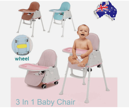 Baby-Bump™_3 in 1 Baby High Chair Infant Dining Eating Feeding Highchair 3IN1 Seat Toddler