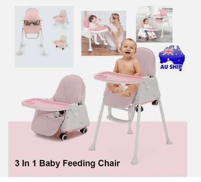Baby-Bump™_3 in 1 Baby High Chair Infant Dining Eating Feeding Highchair 3IN1 Seat Toddler