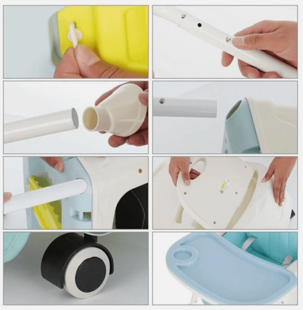 Baby-Bump™_3 in 1 Baby High Chair Infant Dining Eating Feeding Highchair 3IN1 Seat Toddler