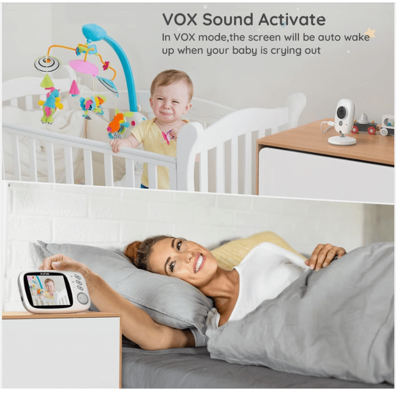 Baby-Bump™  2K Baby Monitor with 5 inch Split Screen Camera WiFi Camera Audio